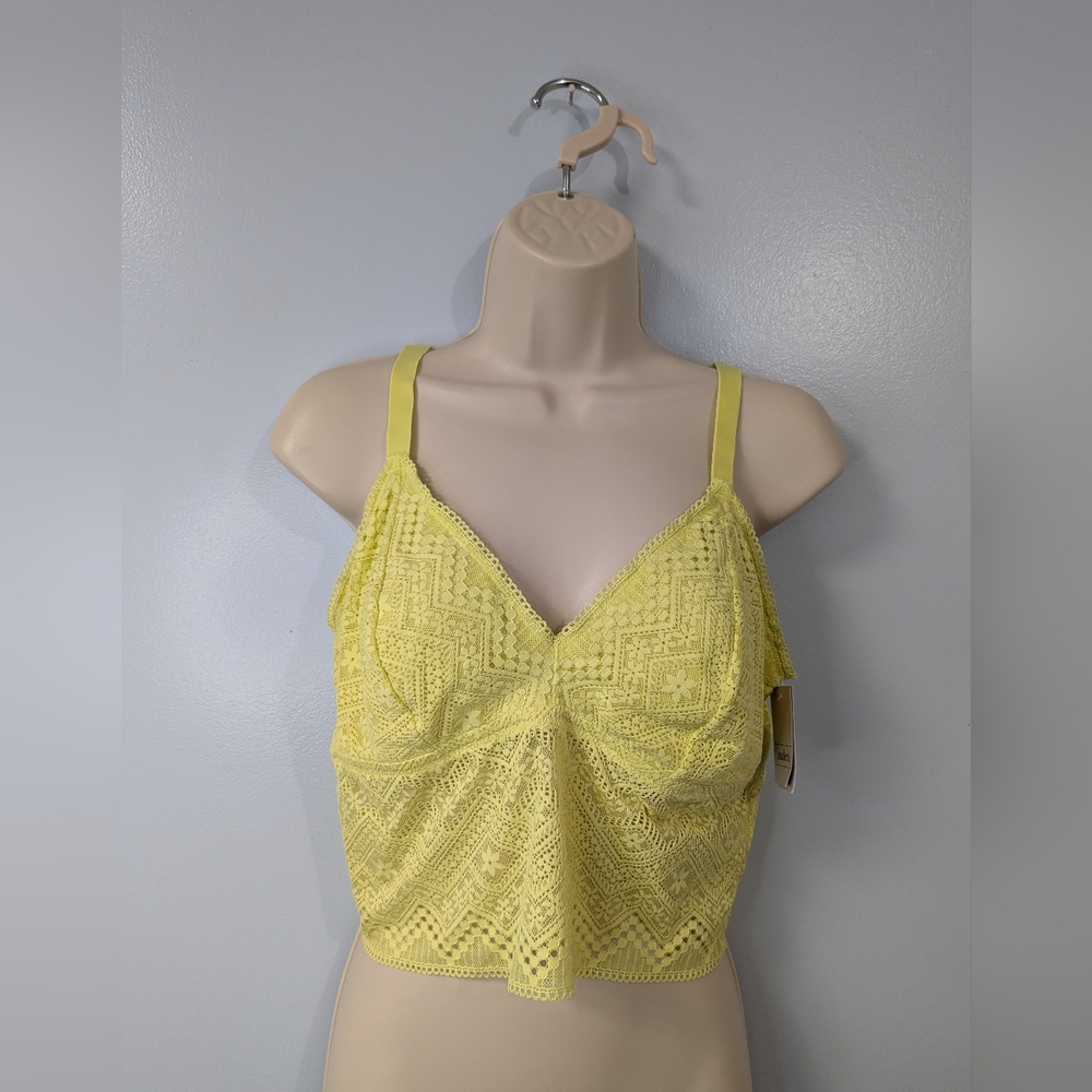 Auden Lemon Yellow Lace Bralette Light Lining